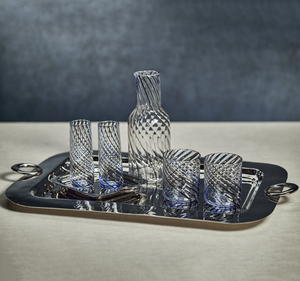 Marina Swirl Carafe-Blue Hand Home