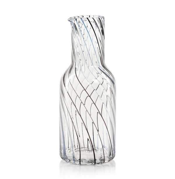 Marina Swirl Carafe-Blue Hand Home
