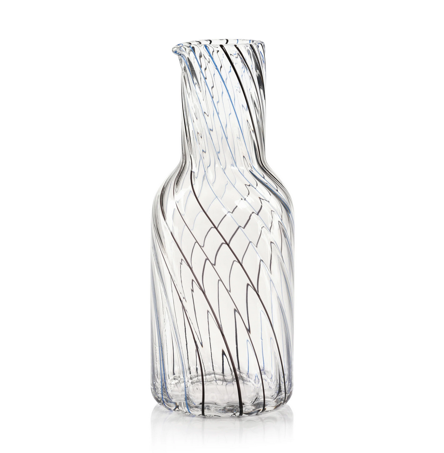 Marina Swirl Carafe-Blue Hand Home