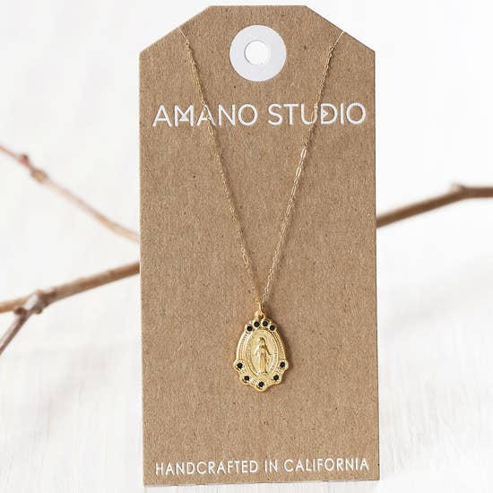 Mary Medallion Necklace-Amano Studio-Blue Hand Home