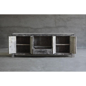 Reclaimed Elm Media Console-Organic Restoration-Blue Hand Home
