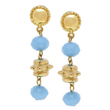 Milly Tier Earrings - Aqua-Susan Shaw Jewelry-Blue Hand Home