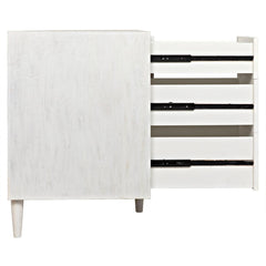 Noir Morten 9 Drawer Dresser, White Wash-Noir Furniture-Blue Hand Home