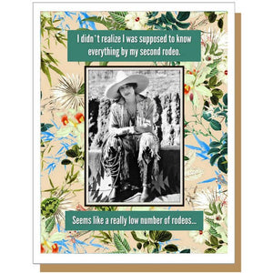 5.5x4.25" Greeting Card-Ümlaut Brooklyn-Blue Hand Home