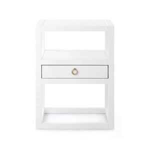 Villa & House - Newport 1-Drawer Side Table In White-Bungalow 5-Blue Hand Home