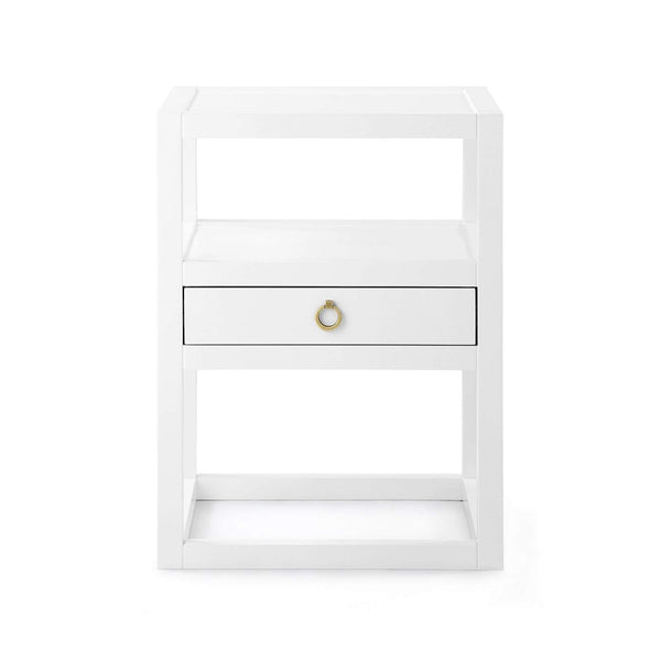 Villa & House - Newport 1-Drawer Side Table In White-Bungalow 5-Blue Hand Home