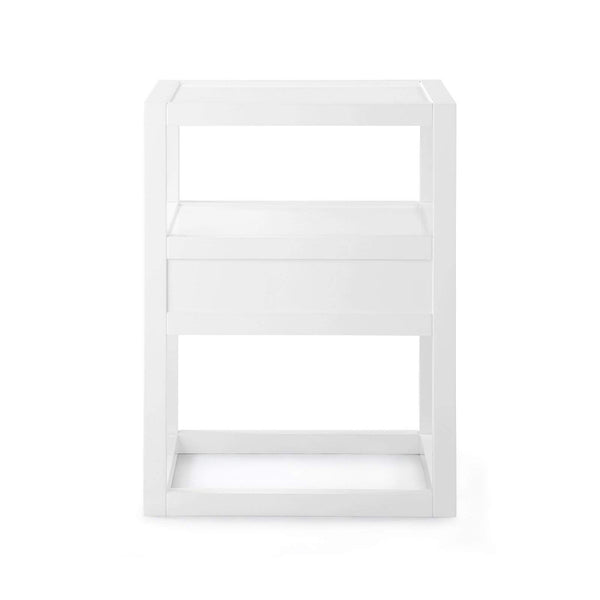 Villa & House - Newport 1-Drawer Side Table In White-Bungalow 5-Blue Hand Home