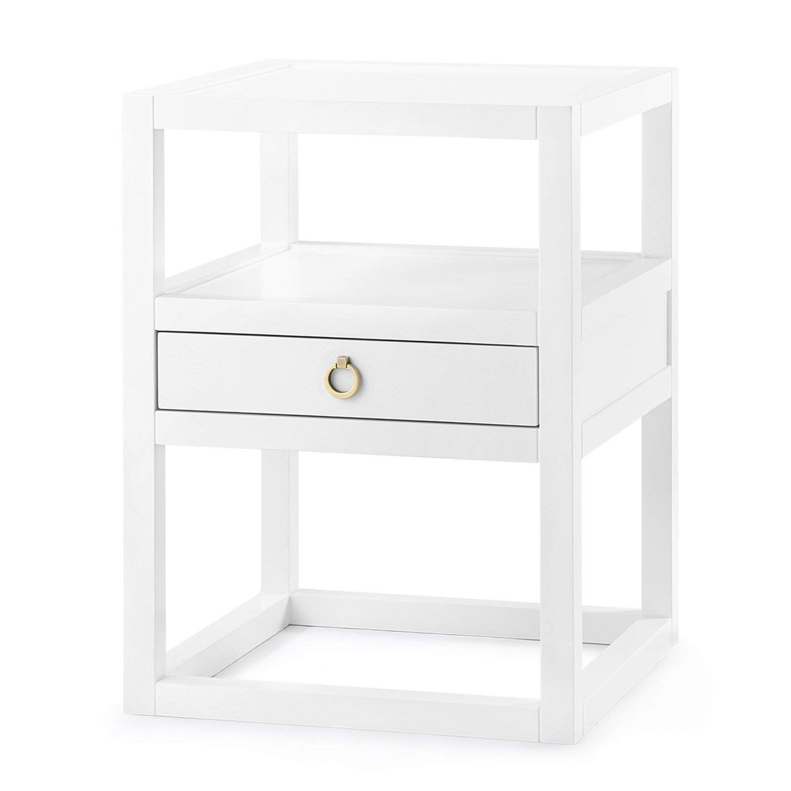Villa & House - Newport 1-Drawer Side Table In White-Bungalow 5-Blue Hand Home
