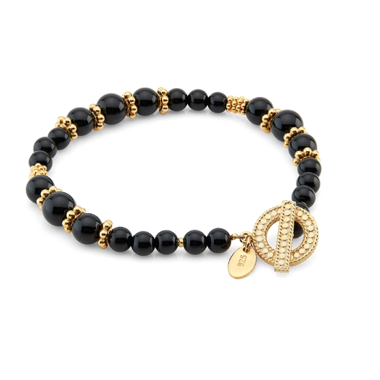 Anna Beck Onyx Beaded Bracelet-Anna Beck Jewelry-Blue Hand Home