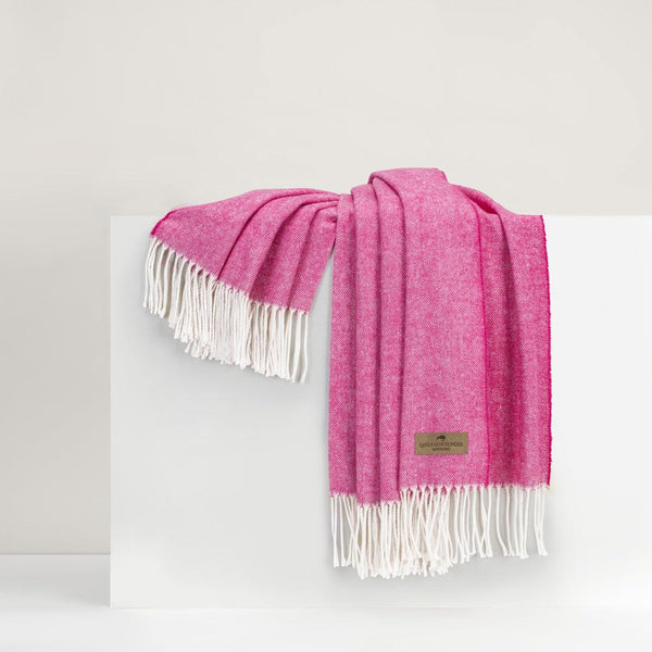 Italian Herringbone Throw-Blue Hand Home