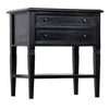 Noir Oxford 2 Draw Side Table-Noir Furniture-Blue Hand Home