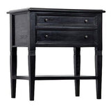 Noir Oxford 2 Draw Side Table-Noir Furniture-Blue Hand Home