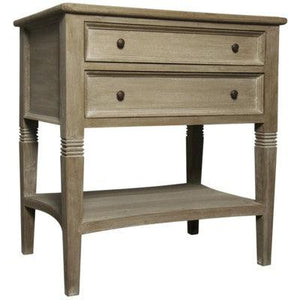 Noir Oxford 2 Draw Side Table-Noir Furniture-Blue Hand Home
