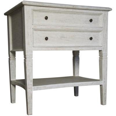 Noir Oxford 2 Draw Side Table-Noir Furniture-Blue Hand Home