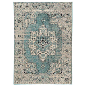 Jaipur Peridot Rugs - Fog/Blue Coral-Jaipur Living-Blue Hand Home