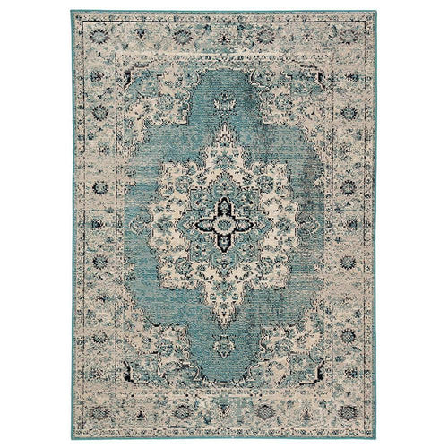 Jaipur Peridot Rugs - Fog/Blue Coral-Jaipur Living-Blue Hand Home