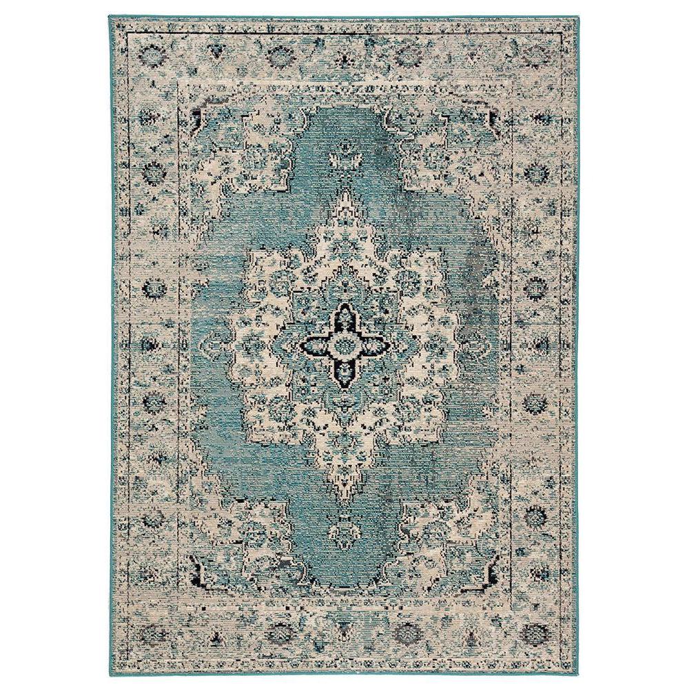 Jaipur Peridot Rugs - Fog/Blue Coral-Jaipur Living-Blue Hand Home