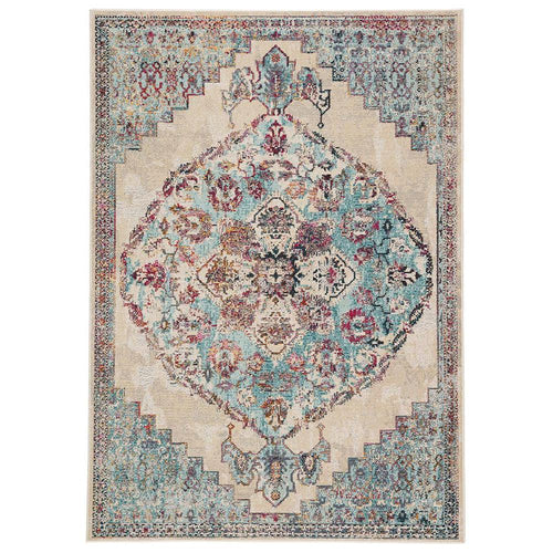 Jaipur Peridot Rugs - Crème Brulee/Nile Blue-Jaipur Living-Blue Hand Home
