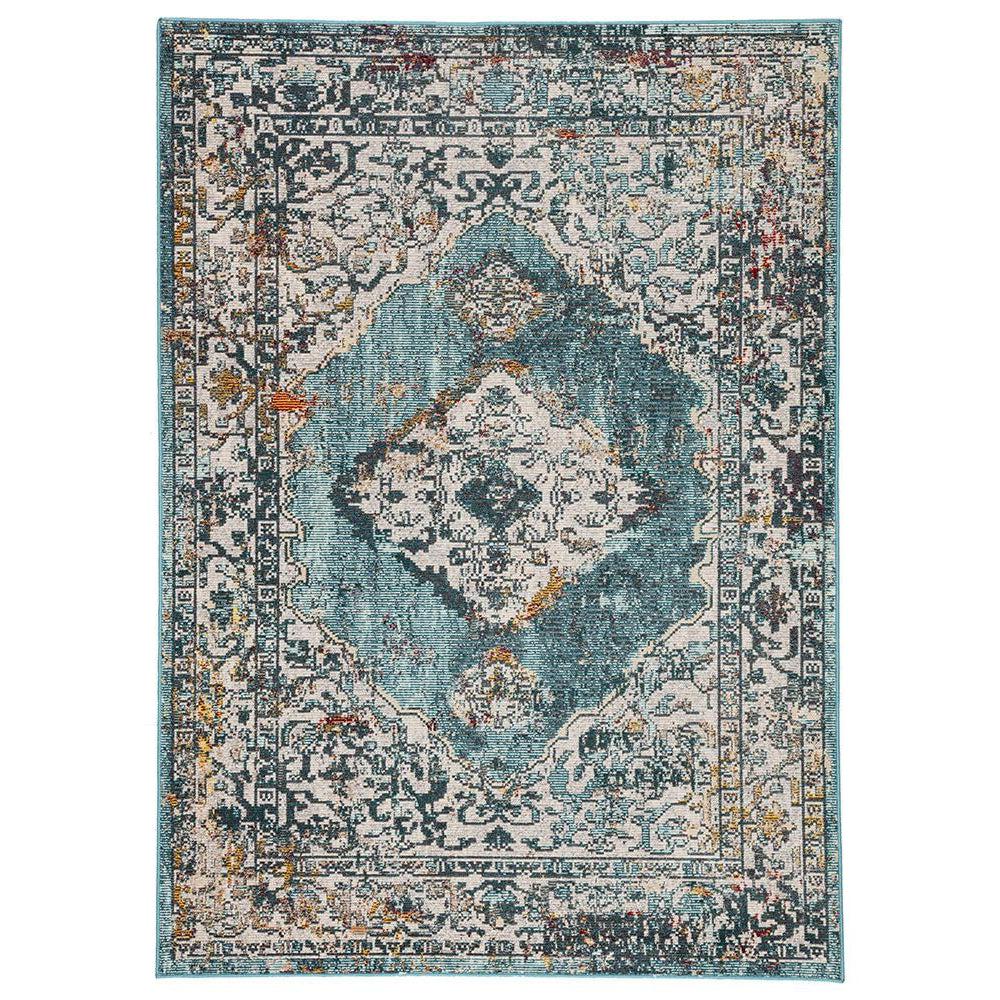 Jaipur Peridot Rugs - Colonial Blue/White Swan-Jaipur Living-Blue Hand Home