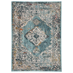 Jaipur Peridot Rugs - Colonial Blue/White Swan-Jaipur Living-Blue Hand Home
