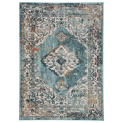 Jaipur Peridot Rugs - Colonial Blue/White Swan-Jaipur Living-Blue Hand Home