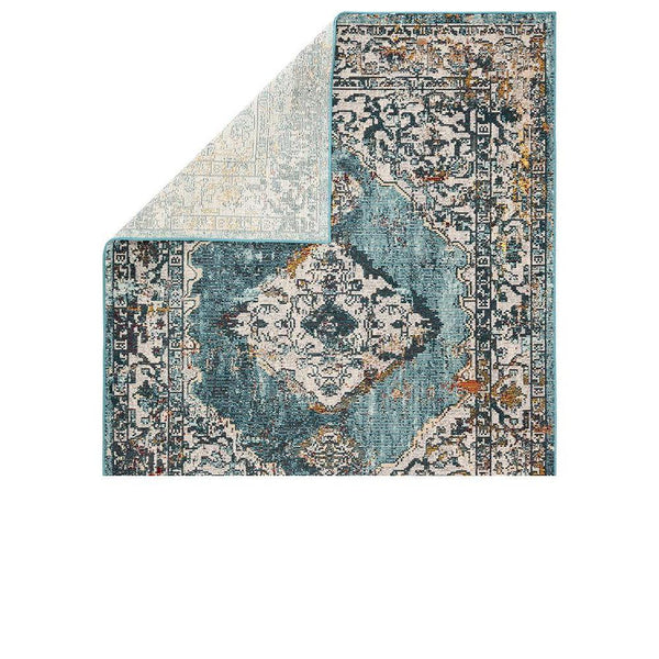Jaipur Peridot Rugs - Colonial Blue/White Swan-Jaipur Living-Blue Hand Home