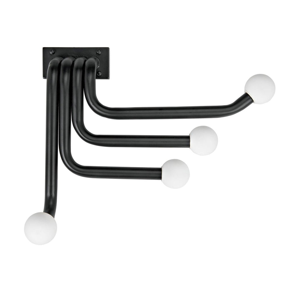 Noir Sweeny Sconce, Black Metal-Noir Furniture-Blue Hand Home
