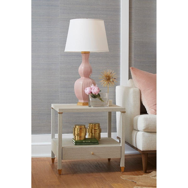 Villa & House - Pascal 1-Drawer Side Table, Silver-Bungalow 5-Blue Hand Home