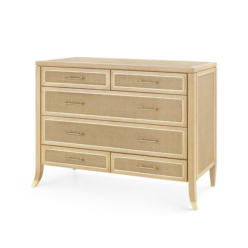Villa & House - Paulina Large 6-Drawer, Natural-Bungalow 5-Blue Hand Home