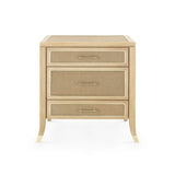Villa & House - Paulina 3-Drawer Side Table, Natural-Bungalow 5-Blue Hand Home