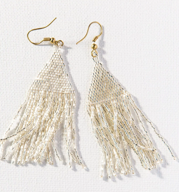 Petite Luxe Earring-Ink + Alloy-Blue Hand Home