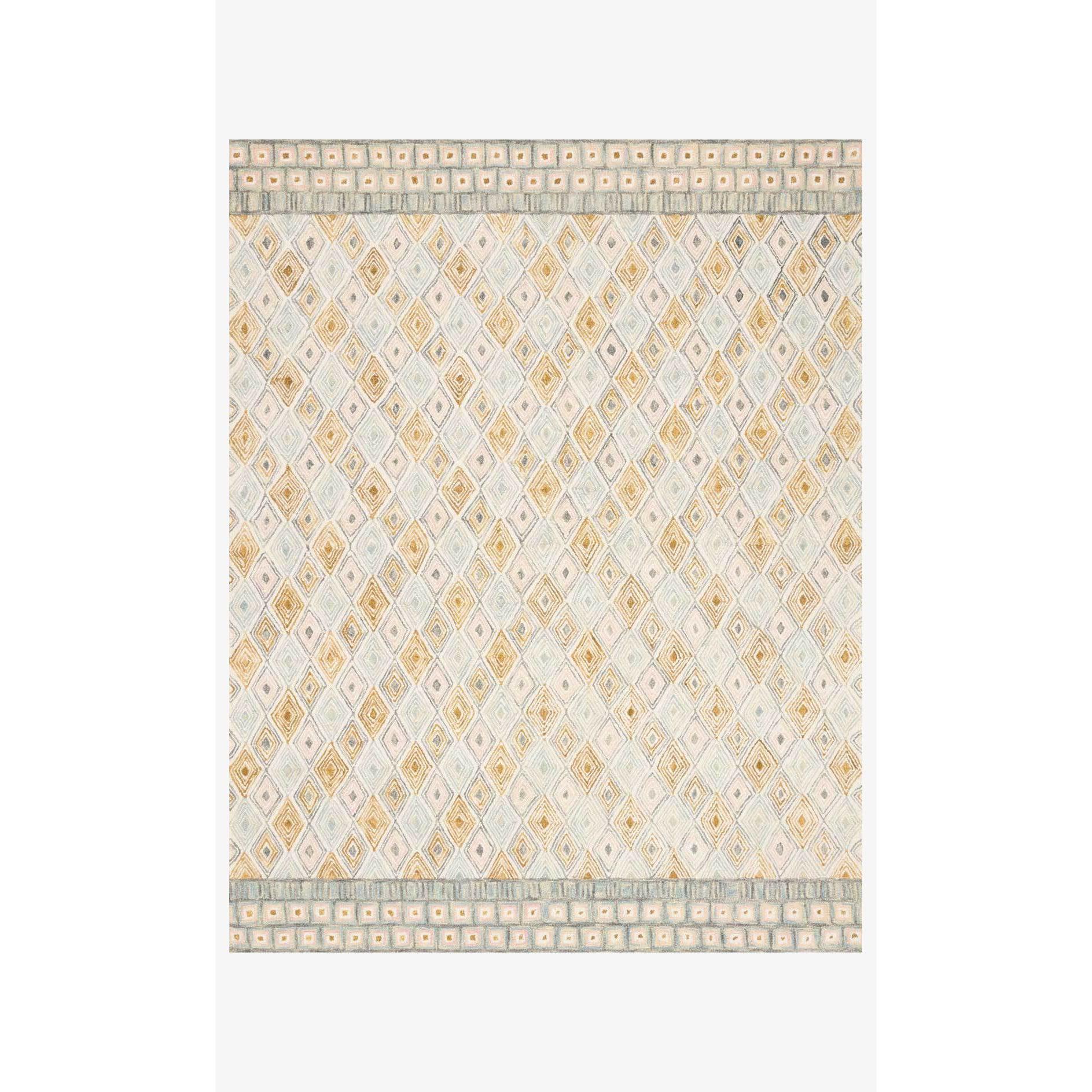 Justina Blakeney Rugs - Priti - PRT-05 MIST/GOLD-Loloi Rugs-Blue Hand Home