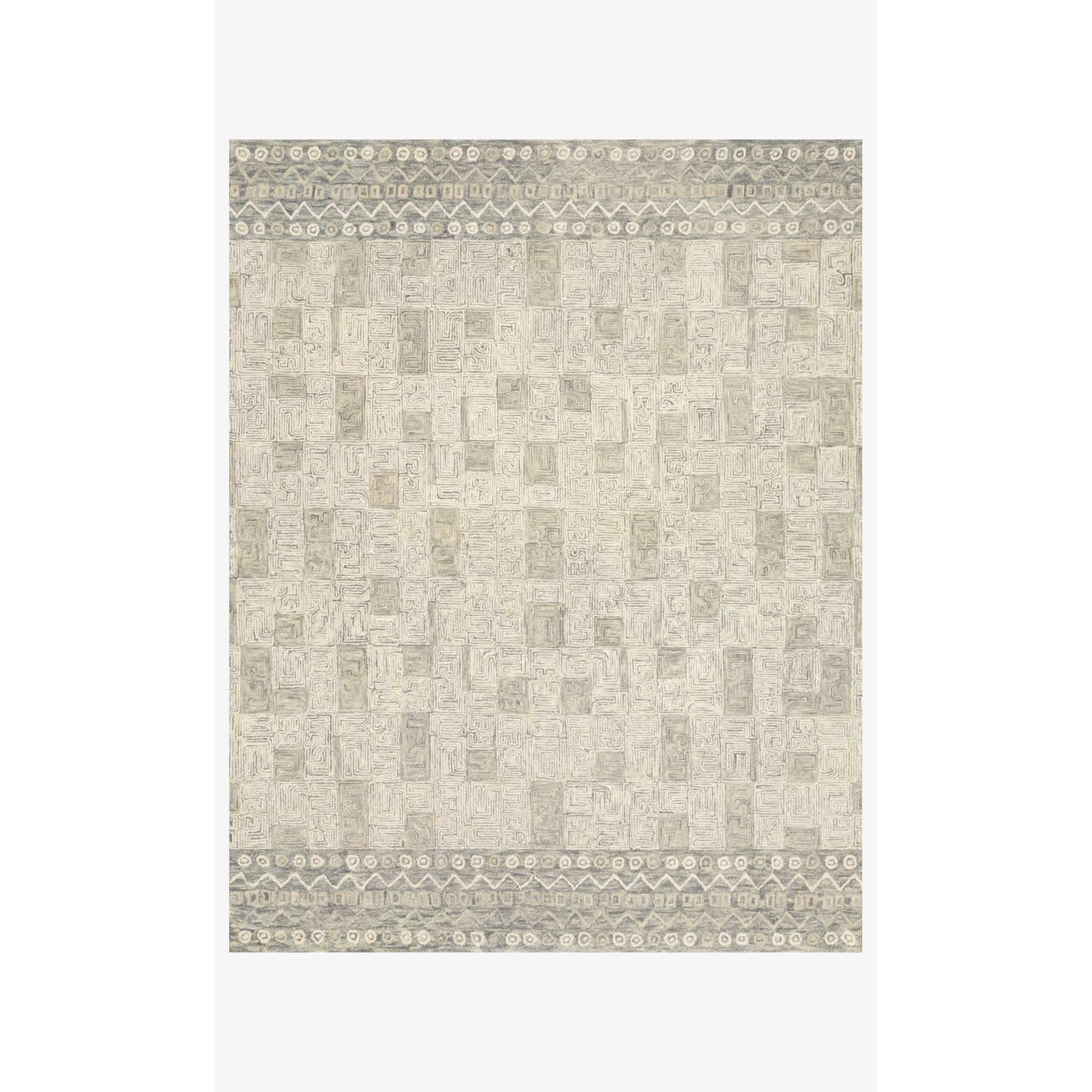 Justina Blakeney Rugs - Priti - PRT-04 PEWTER/NATURAL-Loloi Rugs-Blue Hand Home