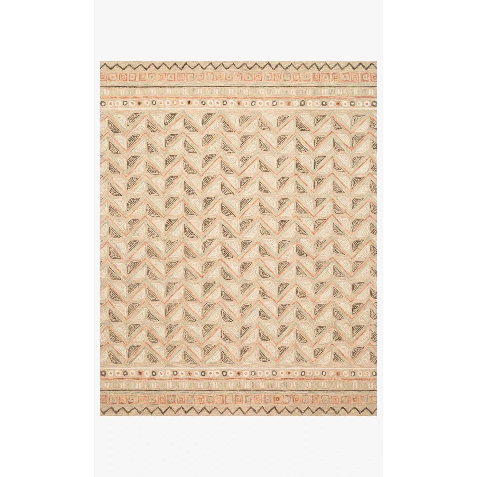 Justina Blakeney Rugs - Priti - PRT-08 TAUPE/MULTI-Loloi Rugs-Blue Hand Home