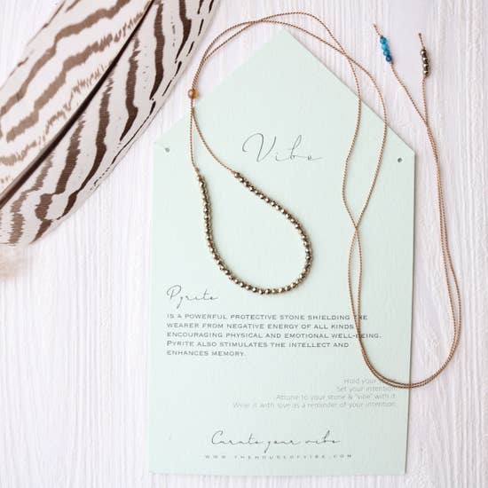 Beaded Necklace-Vibes-Blue Hand Home