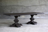 Reclaimed Elm Dining Table 96" - Pedestal Legs-Organic Restoration-Blue Hand Home