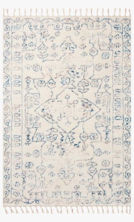 Justina Blakeney Ronnie Rug Collection - Ron-01 Ivory/Ocean-Loloi Rugs-Blue Hand Home