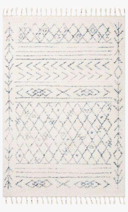 Justina Blakeney Ronnie Rug Collection - Ron-02 Ivory/Sky-Loloi Rugs-Blue Hand Home
