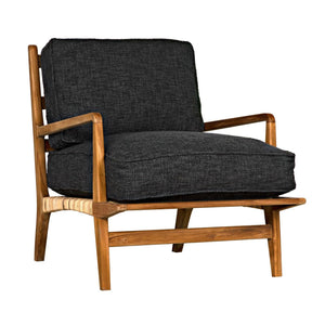 Allister Chair, Gray US Made Cushions-Noir Furniture-Blue Hand Home
