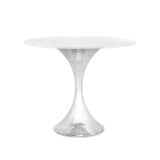 Villa & House - Stockholm Nickel Center Dining Table Base (Pairs With 36" Top, Sold Separately) In Nickel-Bungalow 5-Blue Hand Home