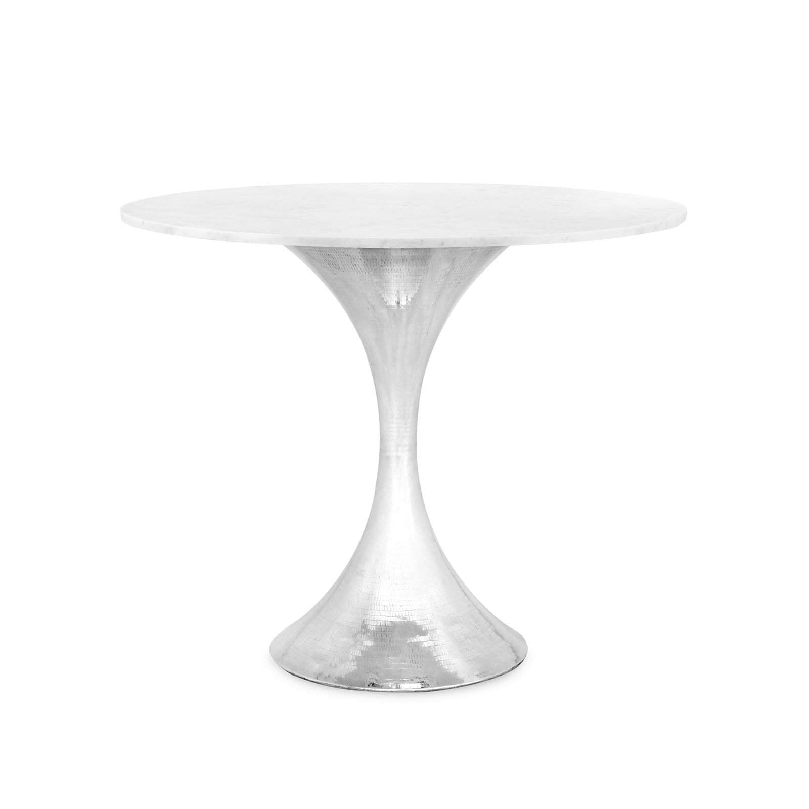 Villa & House - Stockholm Nickel Center Dining Table Base (Pairs With 36" Top, Sold Separately) In Nickel-Bungalow 5-Blue Hand Home