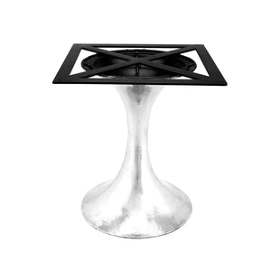 Villa & House - Stockholm Nickel Dining Table Base (Pairs With 52" & 60" Top, Sold Separately) In Nickel-Bungalow 5-Blue Hand Home