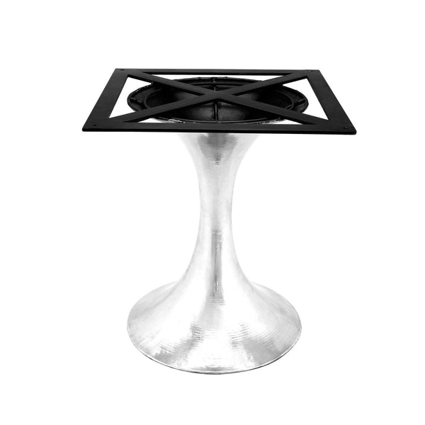 Villa & House - Stockholm Nickel Dining Table Base (Pairs With 52" & 60" Top, Sold Separately) In Nickel-Bungalow 5-Blue Hand Home