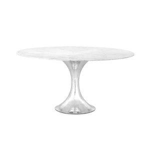 Villa & House - Stockholm Nickel Dining Table Base (Pairs With 52" & 60" Top, Sold Separately) In Nickel-Bungalow 5-Blue Hand Home