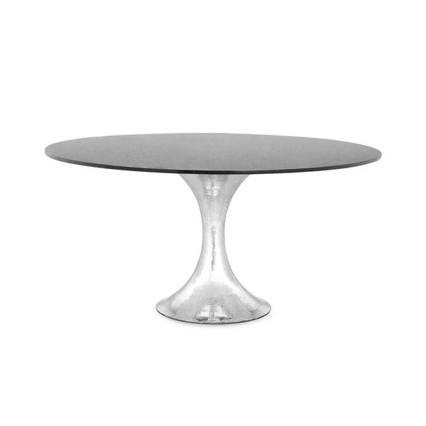 Villa & House - Stockholm Nickel Dining Table Base (Pairs With 52" & 60" Top, Sold Separately) In Nickel-Bungalow 5-Blue Hand Home