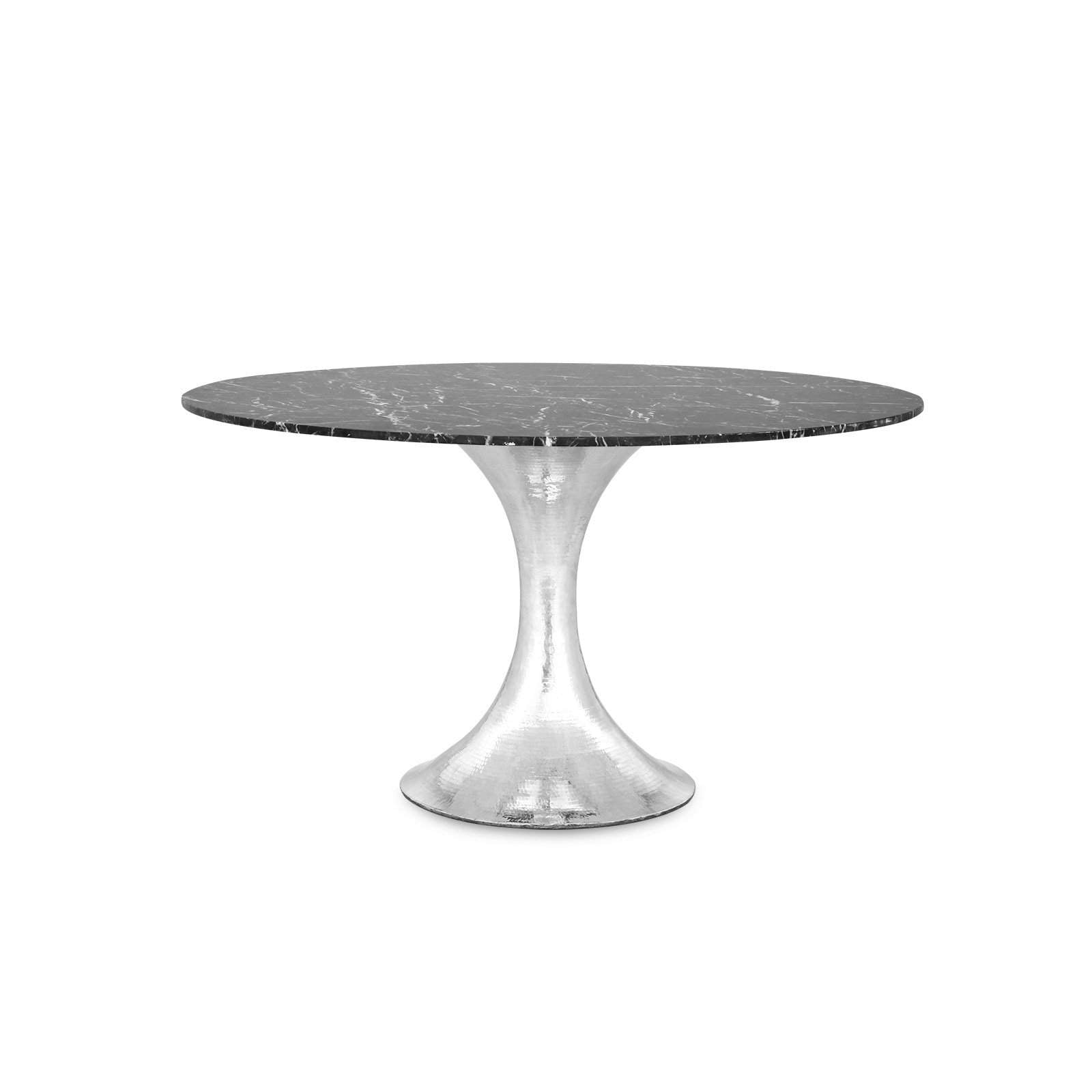 Villa & House - Stockholm Nickel Dining Table Base (Pairs With 52" & 60" Top, Sold Separately) In Nickel-Bungalow 5-Blue Hand Home