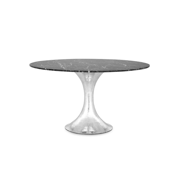 Villa & House - Stockholm Nickel Dining Table Base (Pairs With 52" & 60" Top, Sold Separately) In Nickel-Bungalow 5-Blue Hand Home