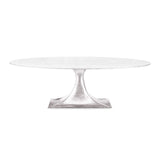 Villa & House - Stockholm 95" Carrera Oval Dining Table Top (Base Sold Separately) In White-Bungalow 5-Blue Hand Home