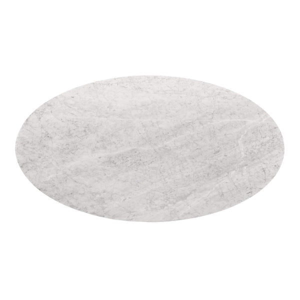 Villa & House - Stockholm 95" Carrera Oval Dining Table Top (Base Sold Separately) In White-Bungalow 5-Blue Hand Home