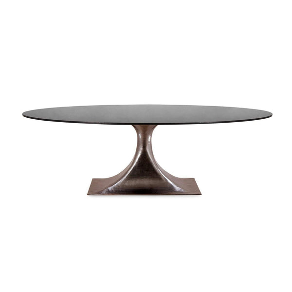 Villa & House - Stockholm Bronze Oval Dining Table Base (Pairs With 95" Top, Sold Separately). Bronze-Bungalow 5-Blue Hand Home